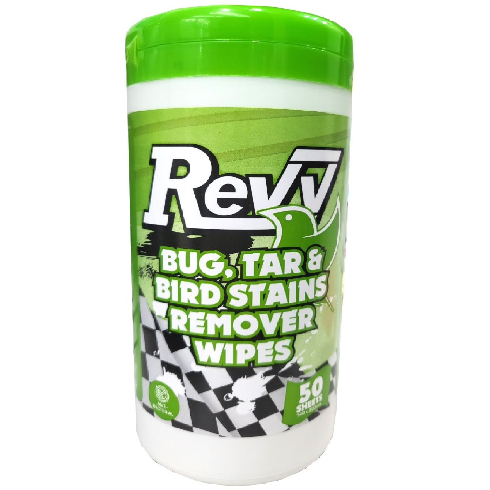 REVV Bug Tar & Bird Stains Remover WIPES 50s RV3880